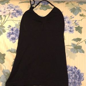 Black waist trainer tank top